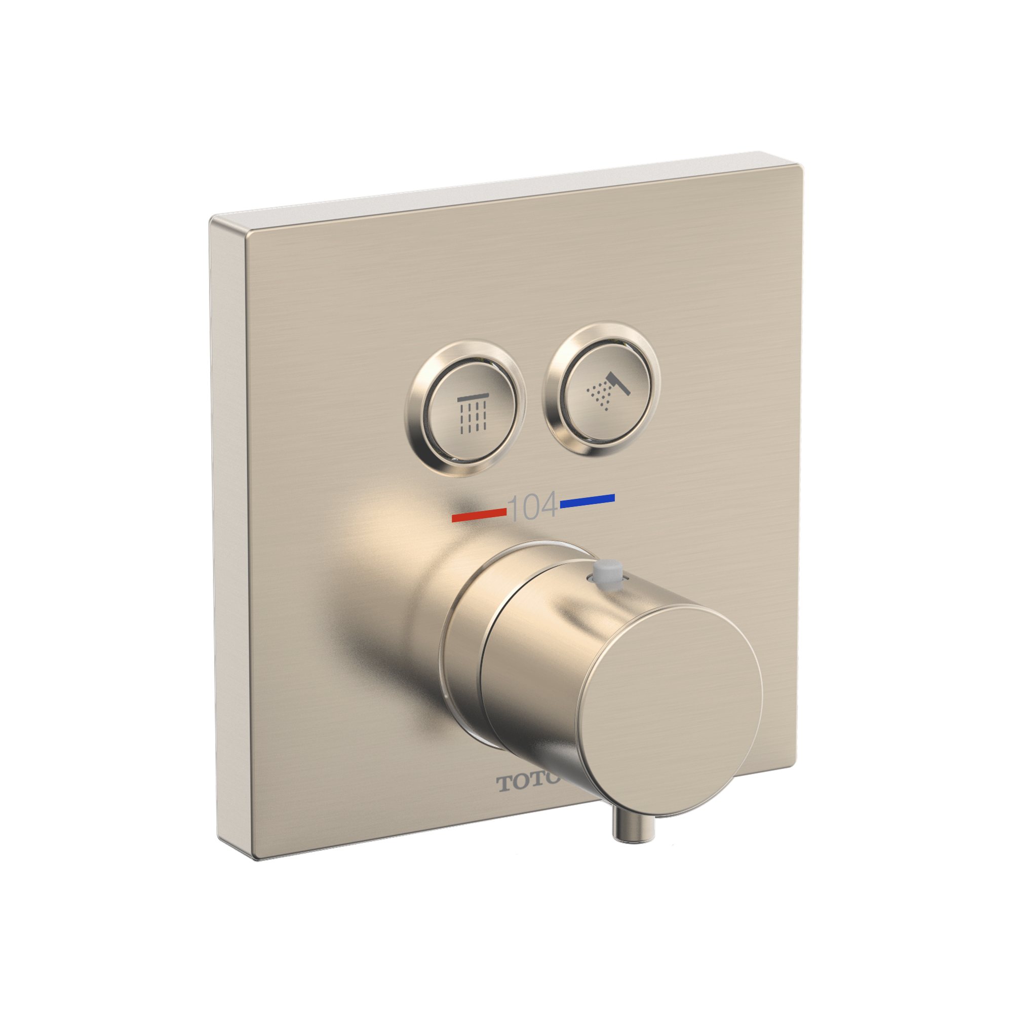 TOTO Square Thermostatic Mixing Valve with 2 Function Shower Trim