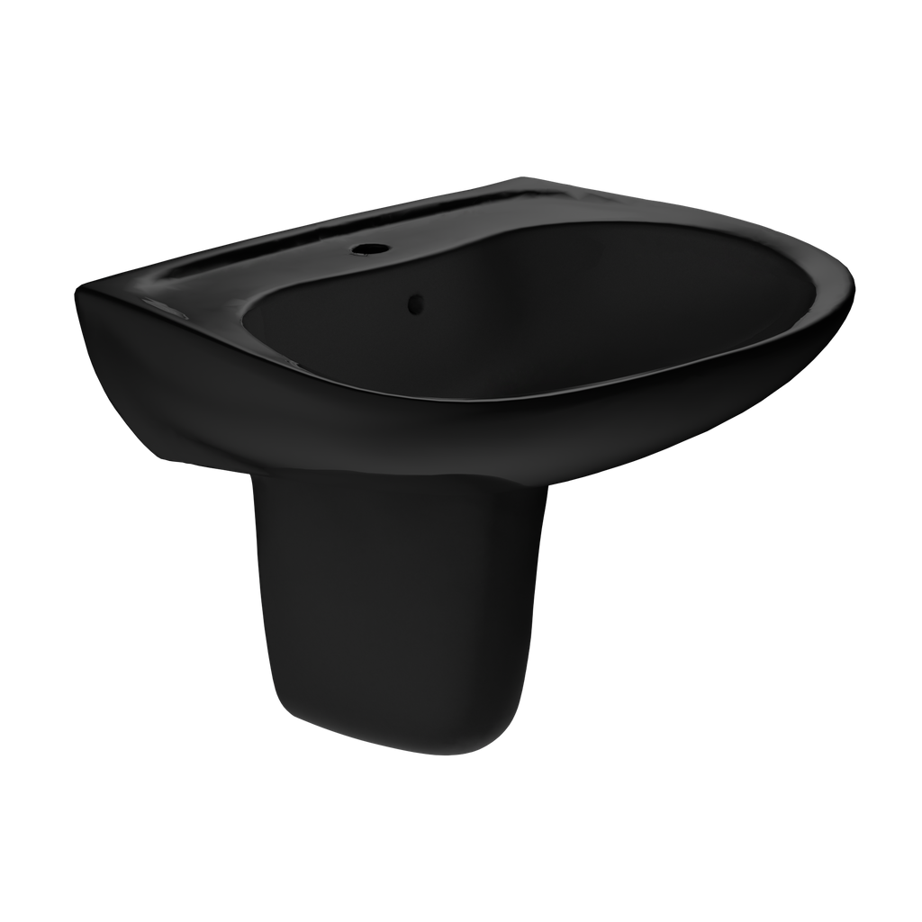 TOTO Prominence Oval Wall Mount Bathroom Sink and Shroud For Single Hole Faucets