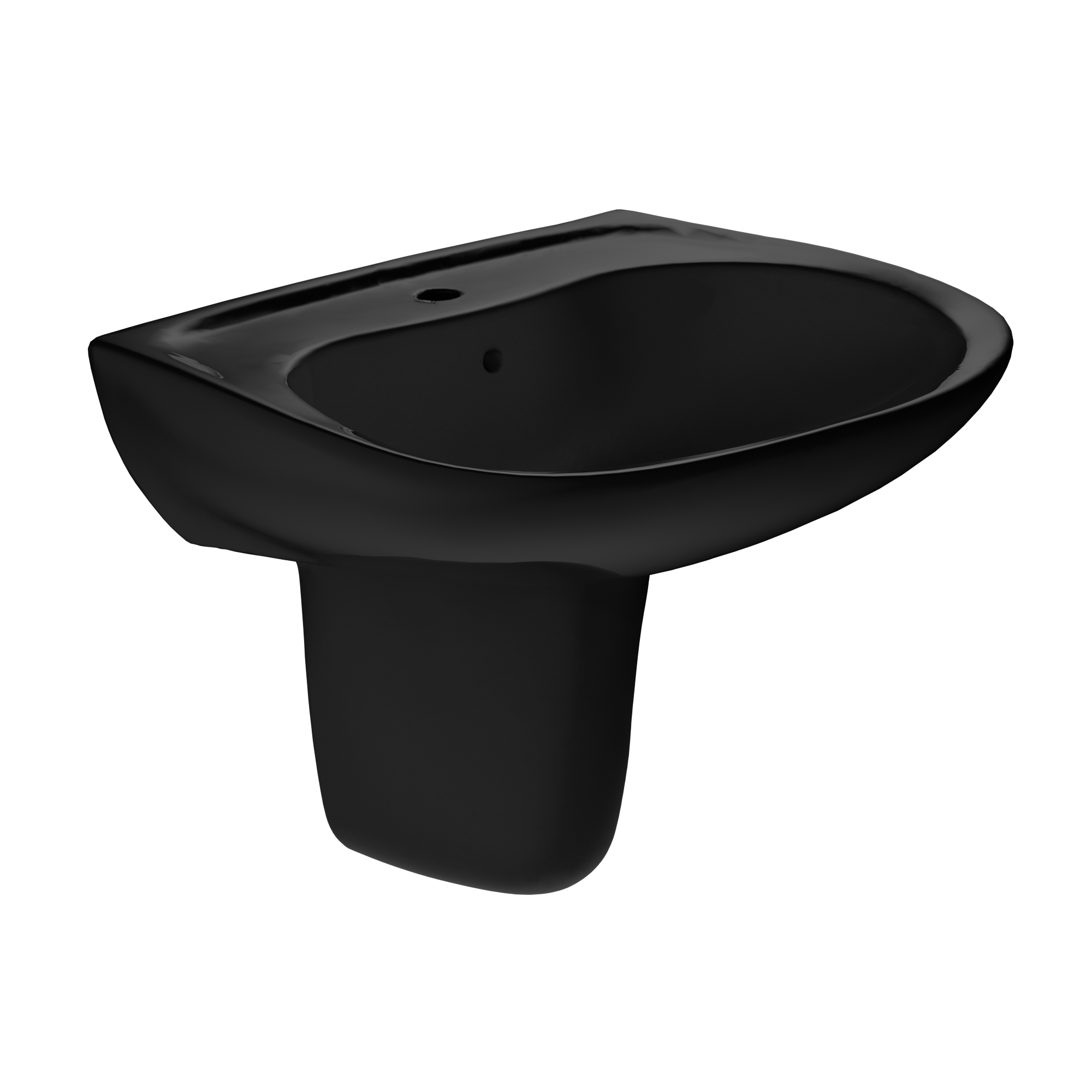 TOTO Prominence Oval Wall Mount Bathroom Sink and Shroud For Single Hole Faucets