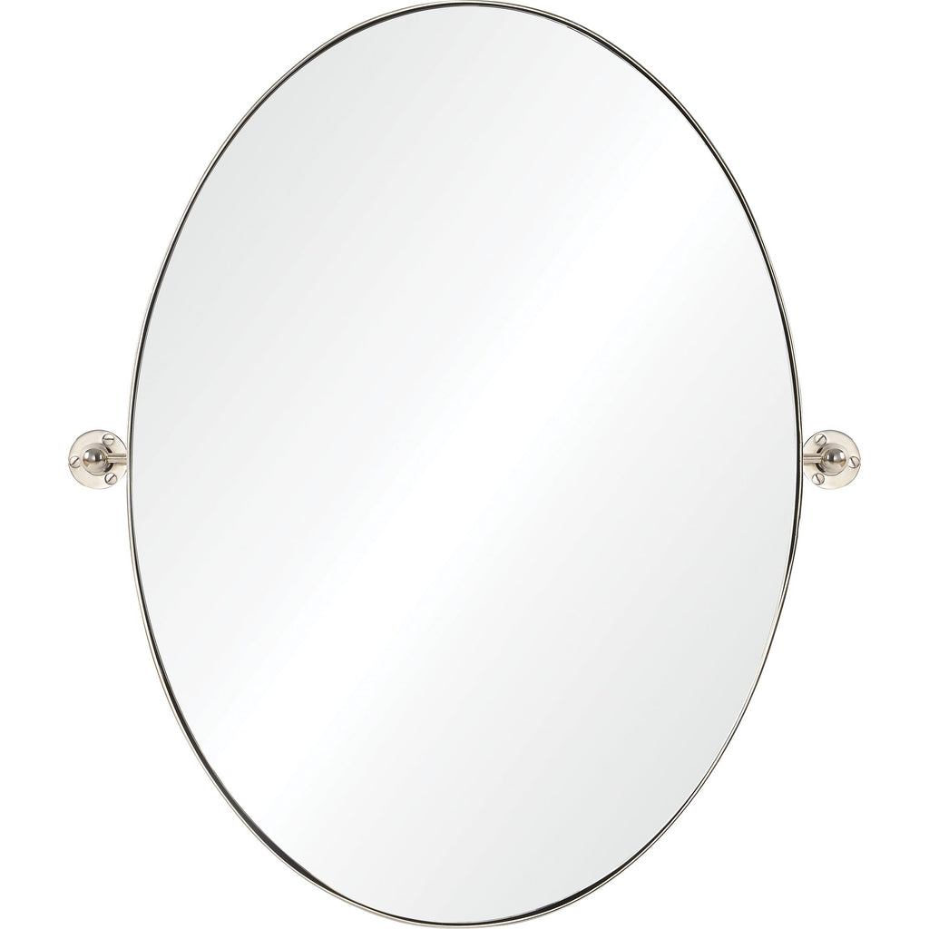 Renwil Azalea 24" Tall Oval Wall Mirror - Grey