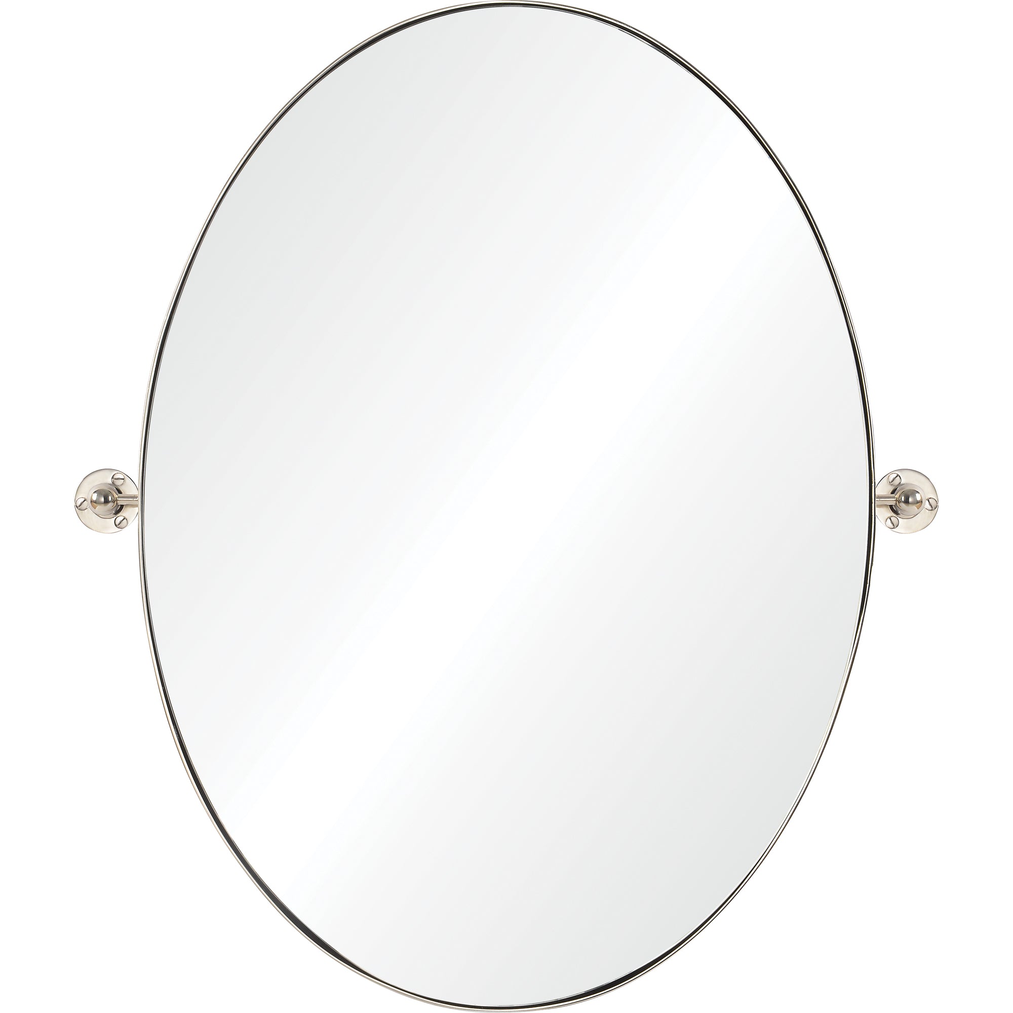 Renwil Azalea 24" Tall Oval Wall Mirror - Grey