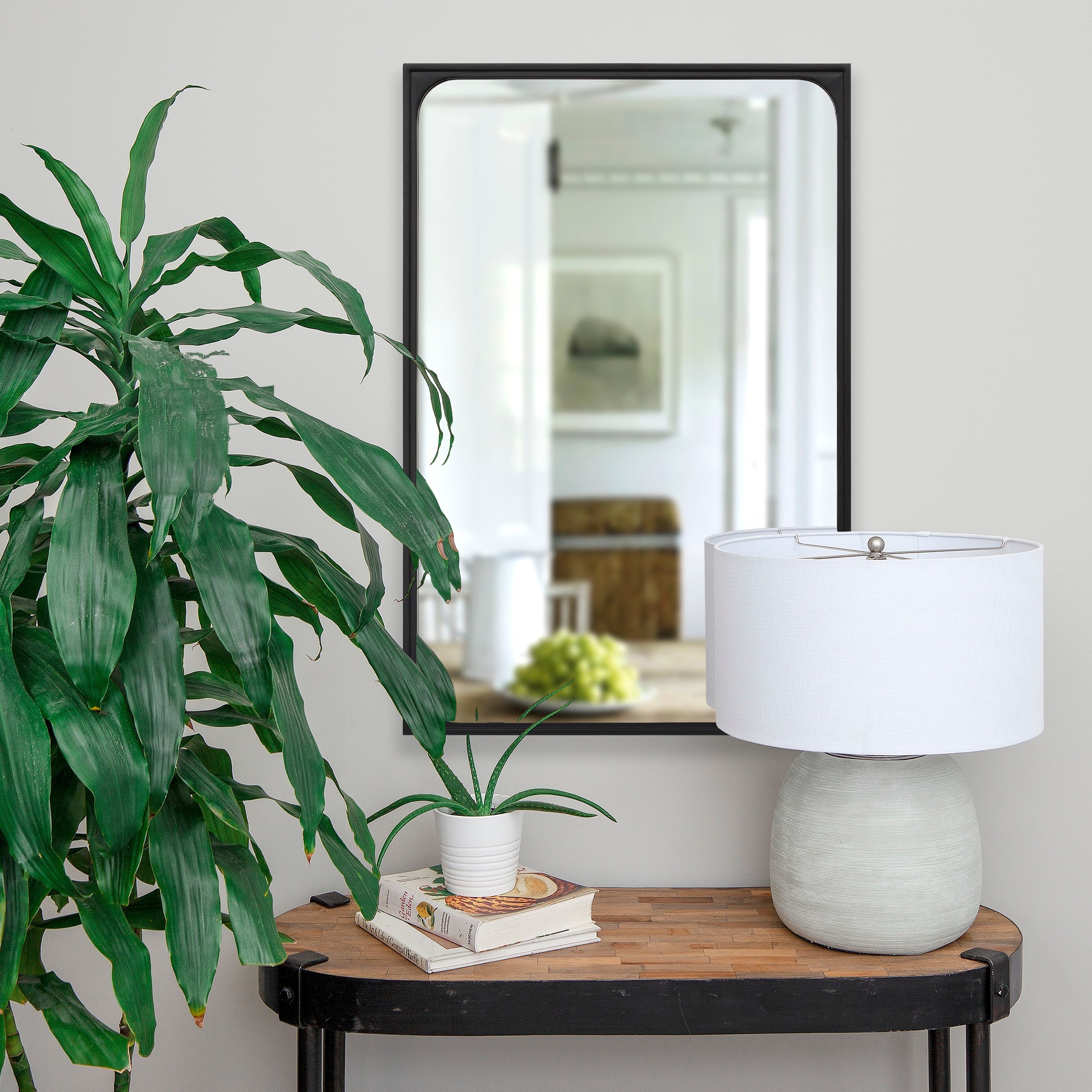 Renwil Sorella 36" Tall Rectangle Wall Mirror - Black