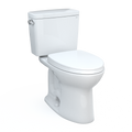 TOTO Drake Two Piece Elongated 1.6 GPF Tornado Flush Toilet with Cefiontect and Softclose Seat - Washlet+ Ready