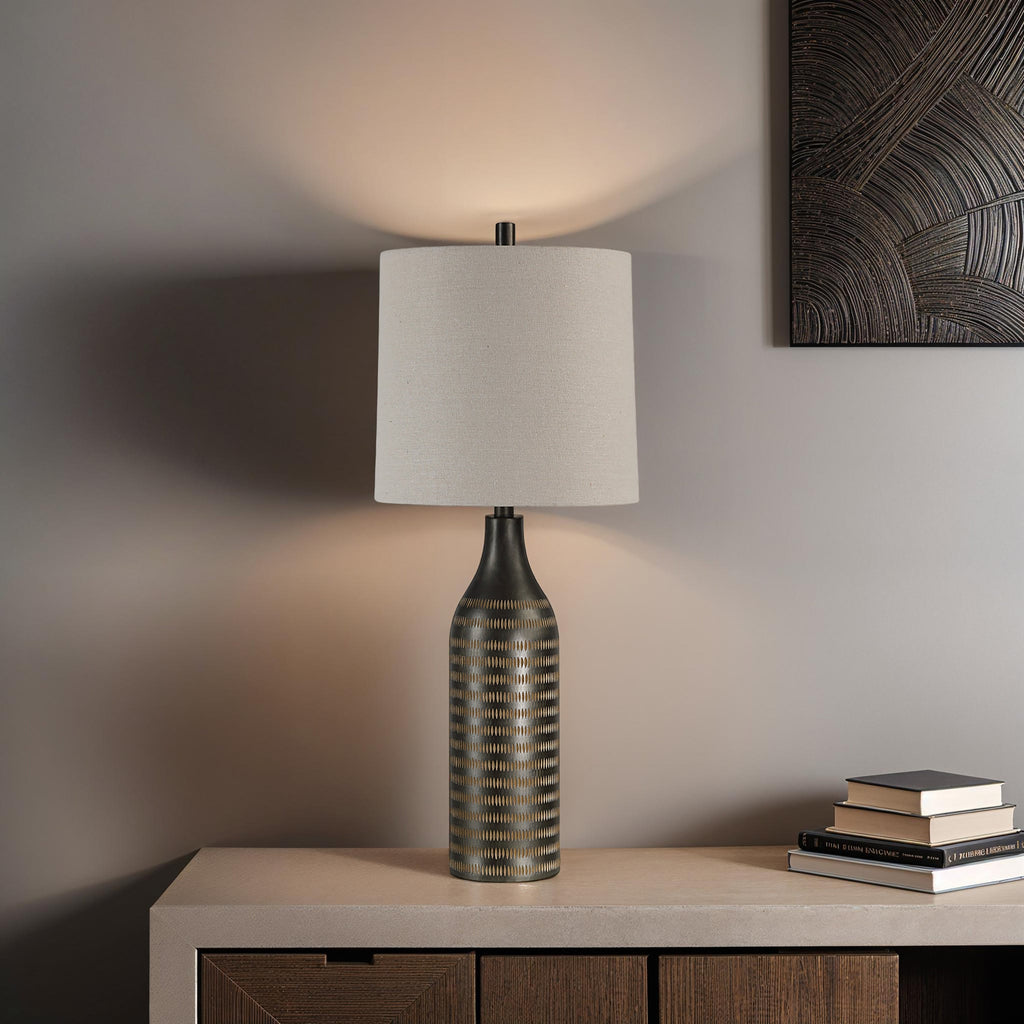 Everren Azzurra 33.5" Height Table Lamp - Dark Brown