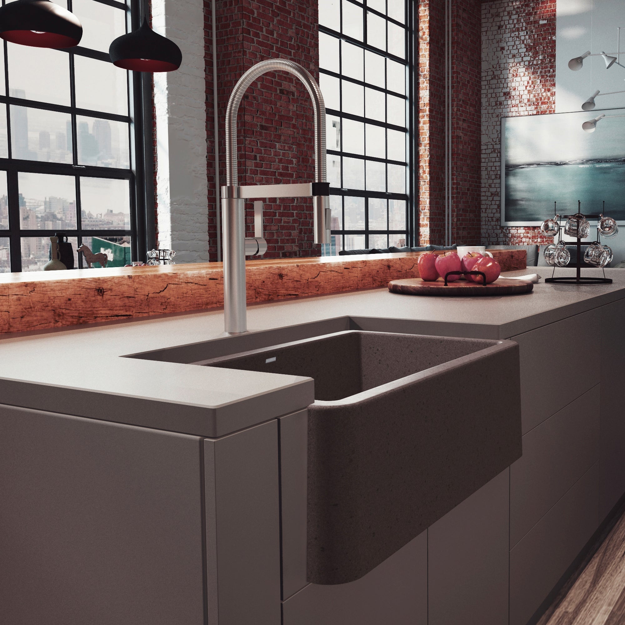 Blanco Ikon Silgranit 30" Single Bowl Apron-Front Farmhouse Sink
