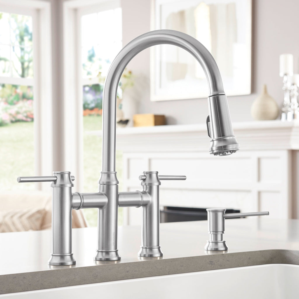 Blanco Empressa Pull-Down Dual-Spray Bridge Faucet