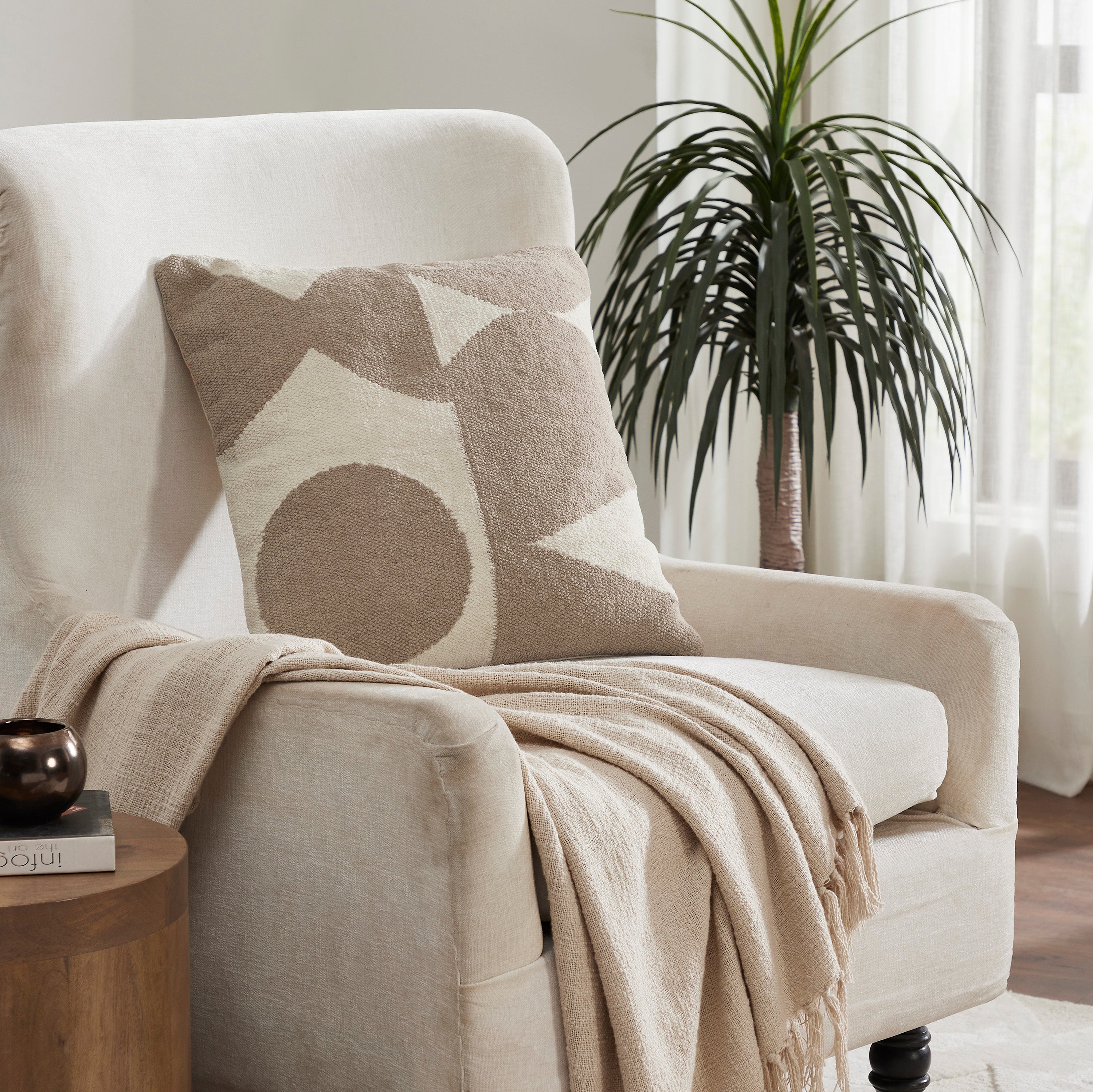 Renwil Ferla 20 x 20 Indoor Pillow - Beige