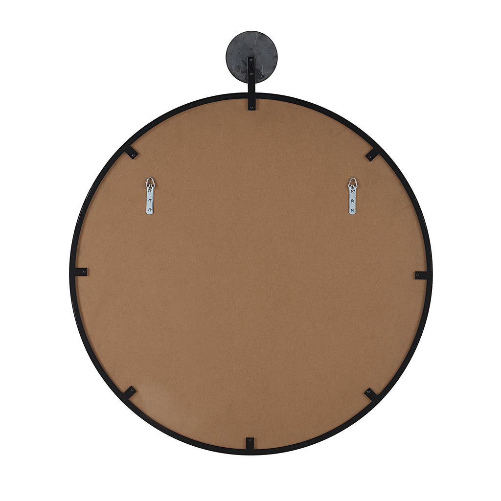 Renwil Adamas 42" H x 36" W Wall Mirror - Black