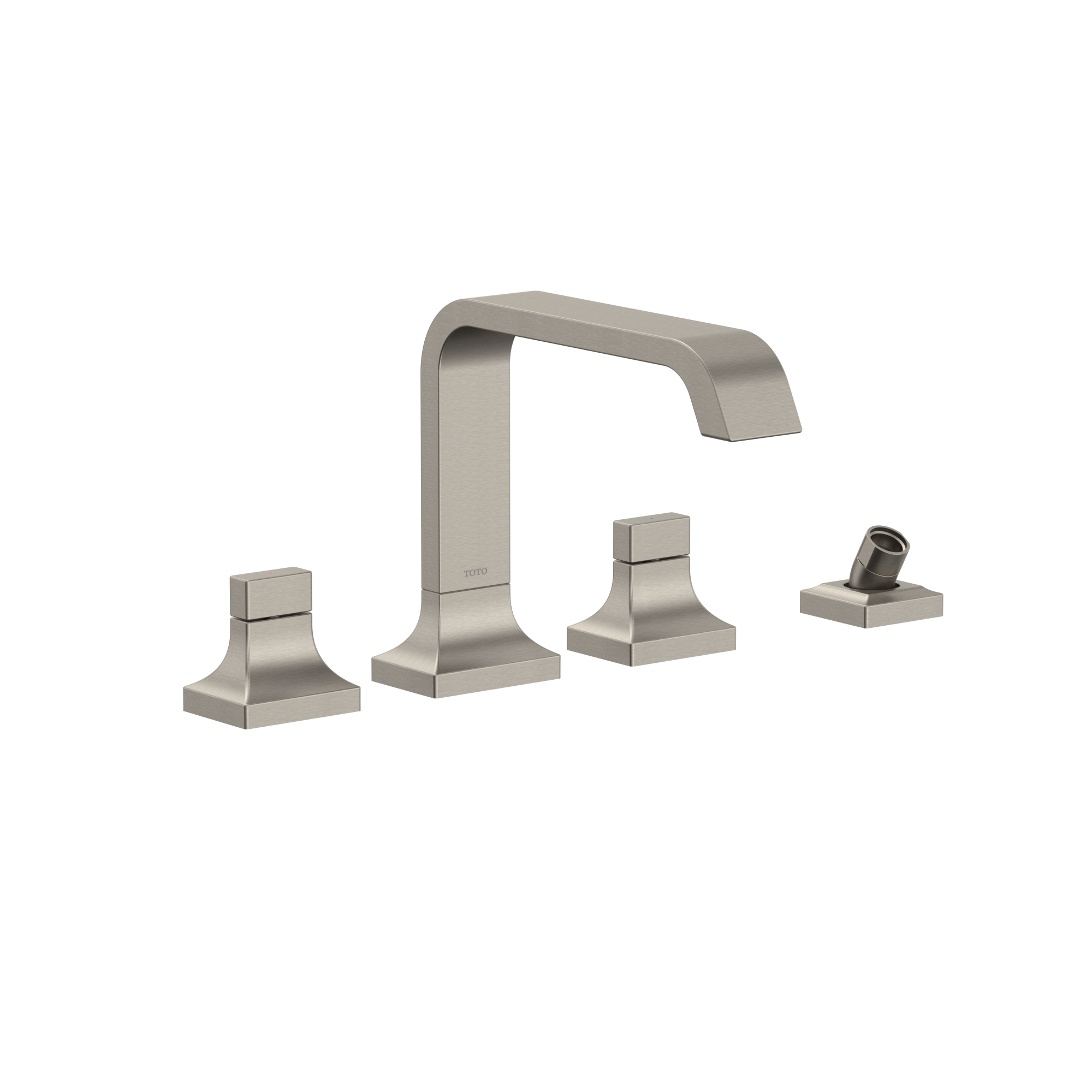 TOTO GC Two Handle Deck Mount Roman Tub Filler Trim with Handshower Outlet (Handshower Not Included)