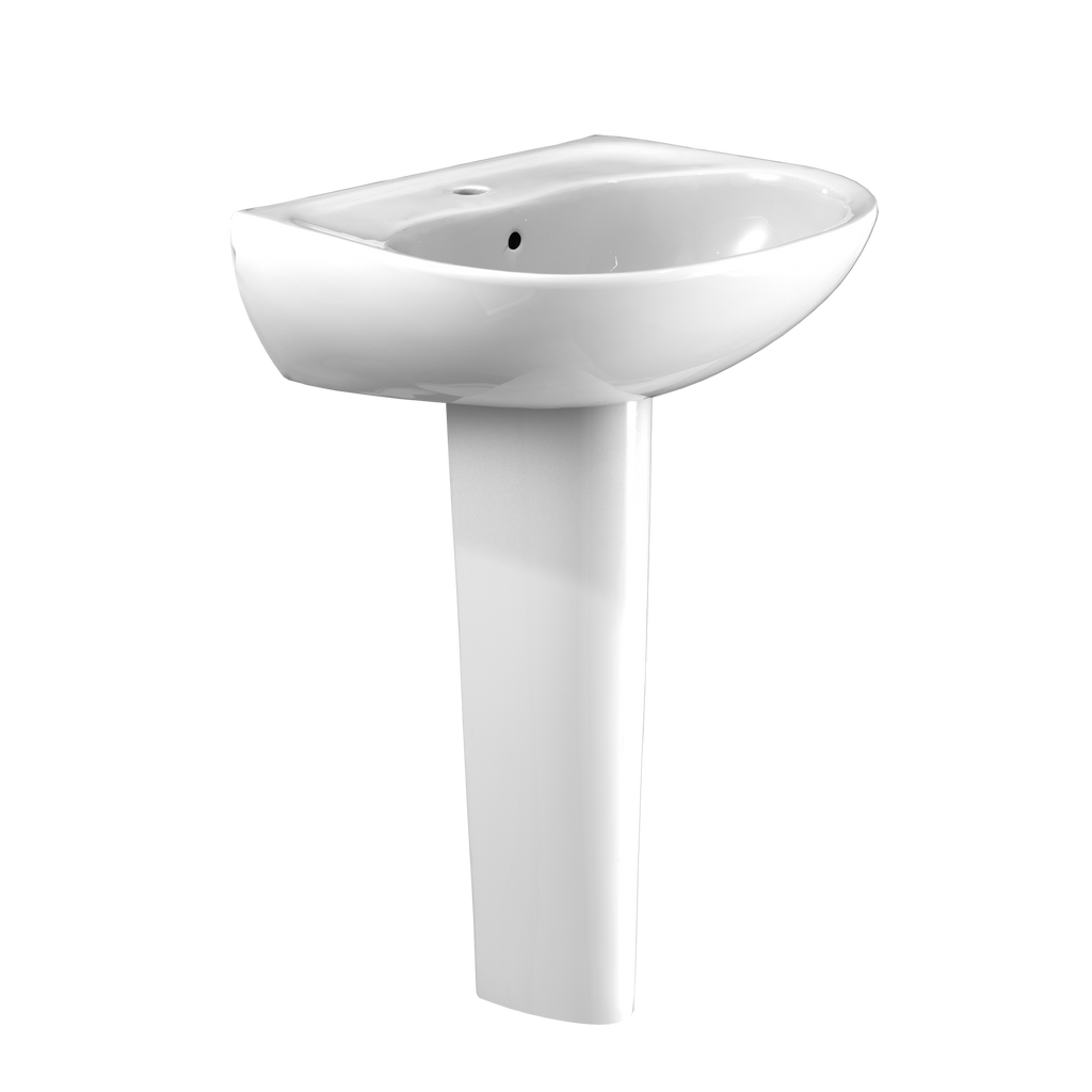 TOTO Supreme Oval Basin Pedestal Bathroom Sink For Single Hole Faucets