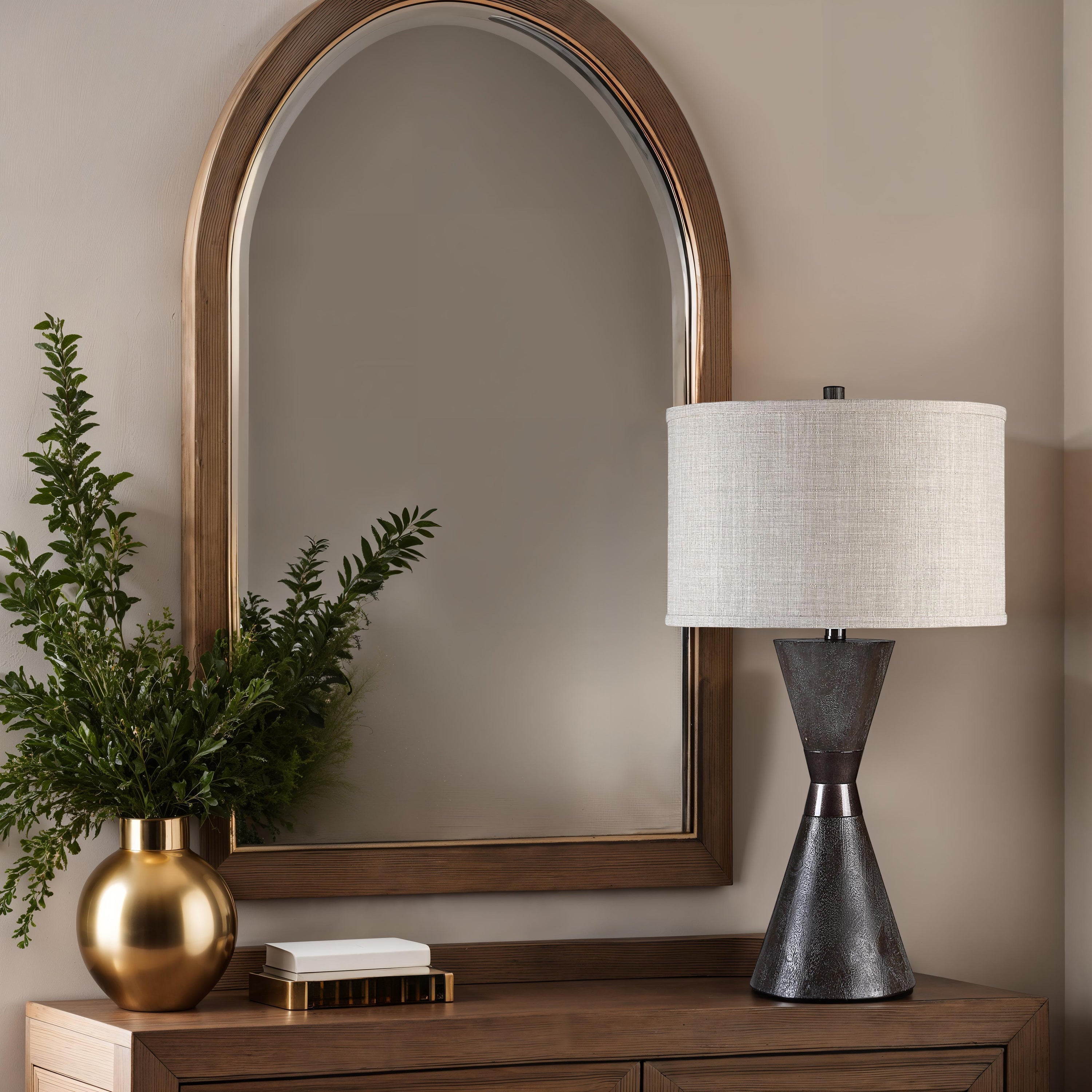 Everren Vyara 29" Height Table Lamp - Dark Brown