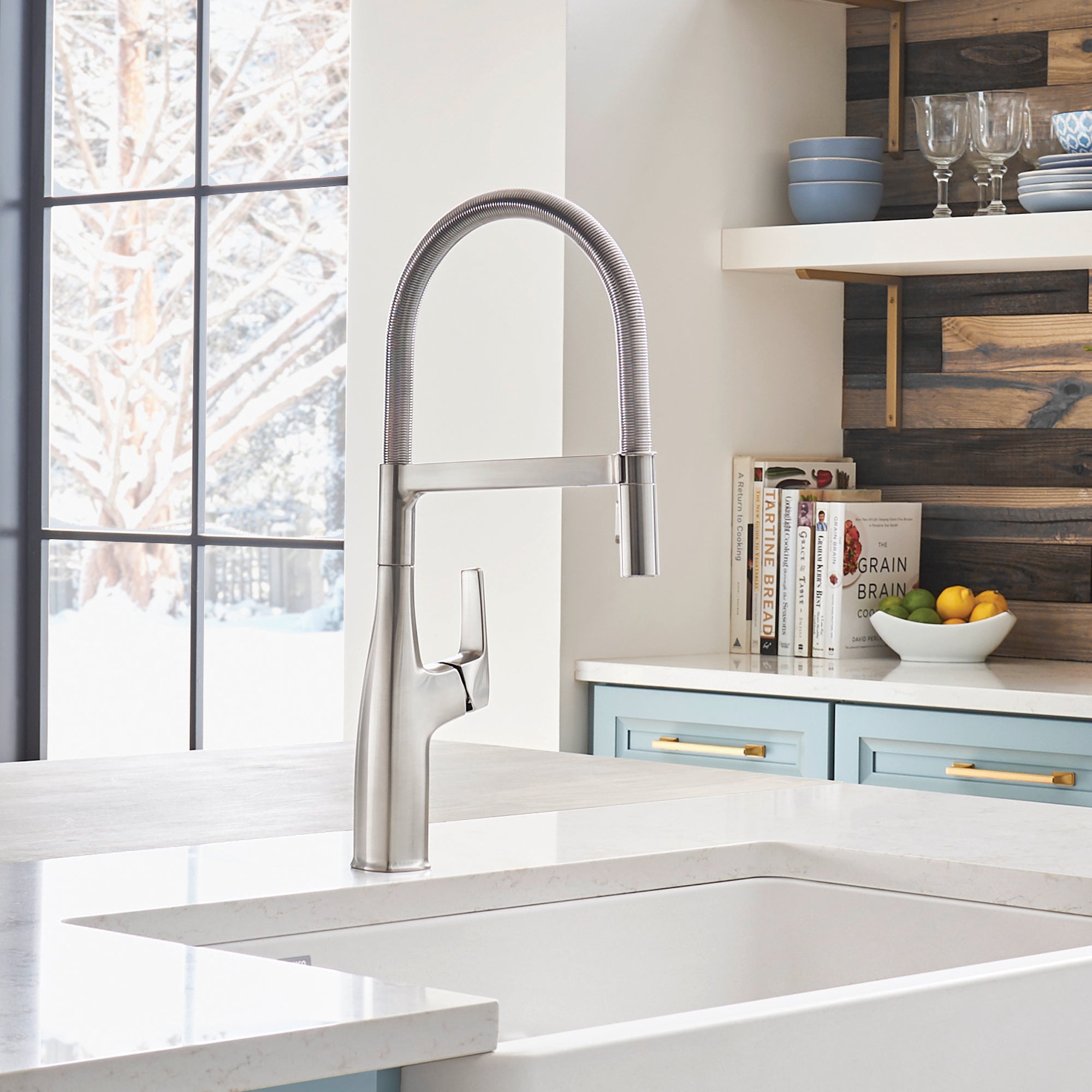 Blanco Rivana Semi-Pro Pull-Down Dual-Spray Kitchen Faucet