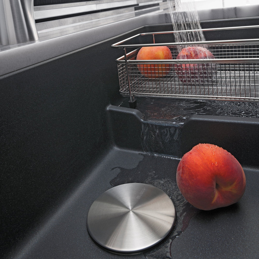 Blanco Precis Cascade Silgranit 29" Single Bowl Undermount Kitchen Sink with Colander