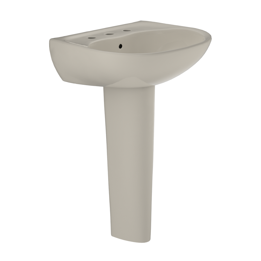 TOTO Supreme Oval Basin Pedestal Bathroom Sink For 8" Center Faucets
