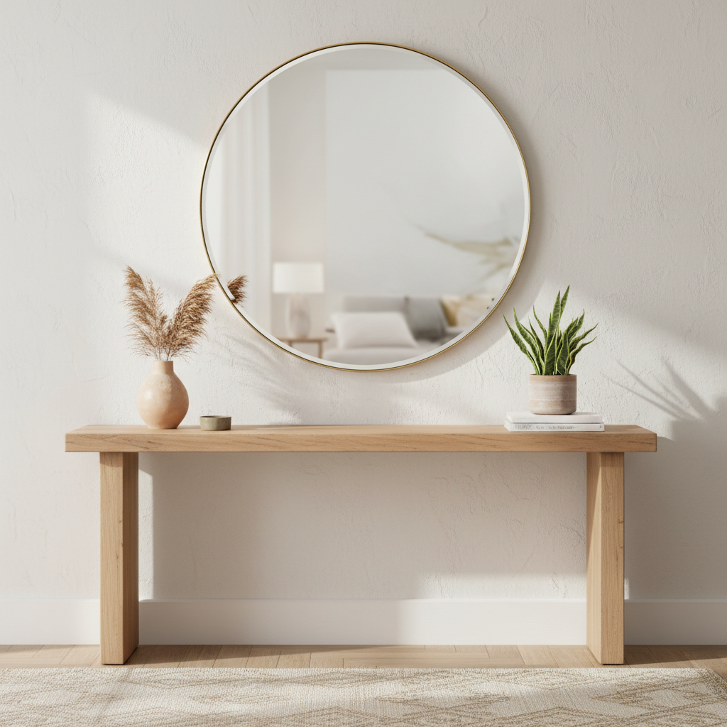 Renwil Thallo 48" Tall Round Wall Mirror - Yellow