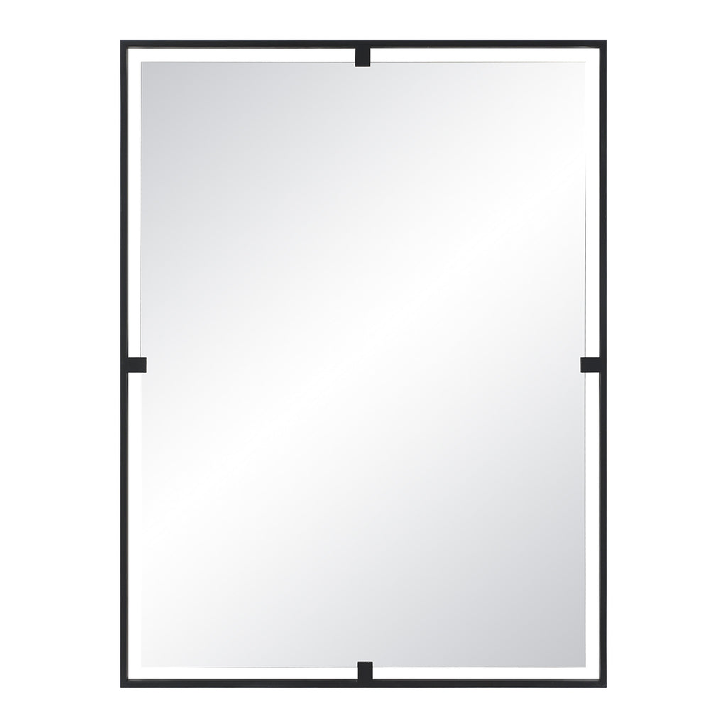 Renwil Marco 40" Tall Rectangle Wall Mirror - Black
