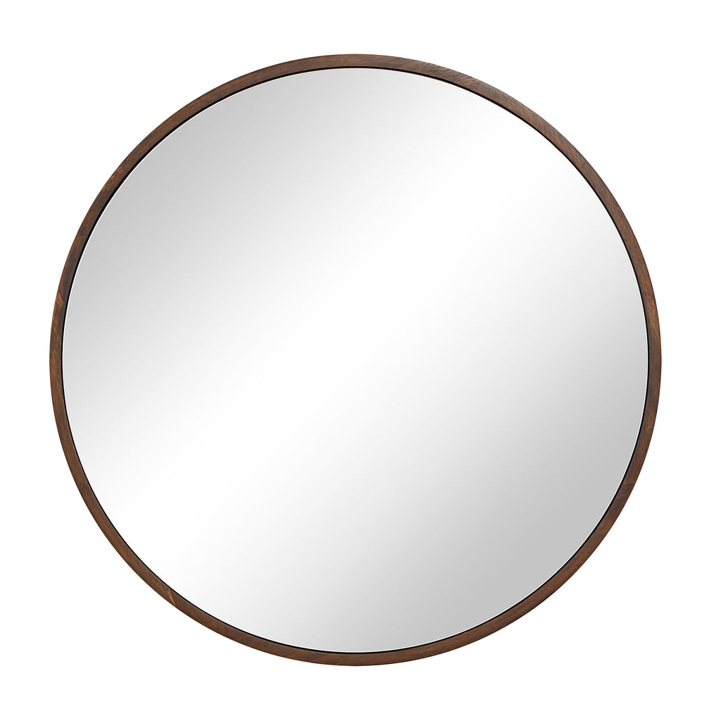Renwil Modi 30" H x 30" W Wall Mirror - Brown