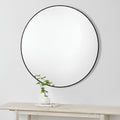 Renwil Posadas 36" Tall Round Wall Mirror - Black