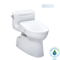 TOTO Washlet+ Carolina II One Piece Elongated 1.28 GPF Toilet and Washlet+ S7 Contemporary Bidet Seat