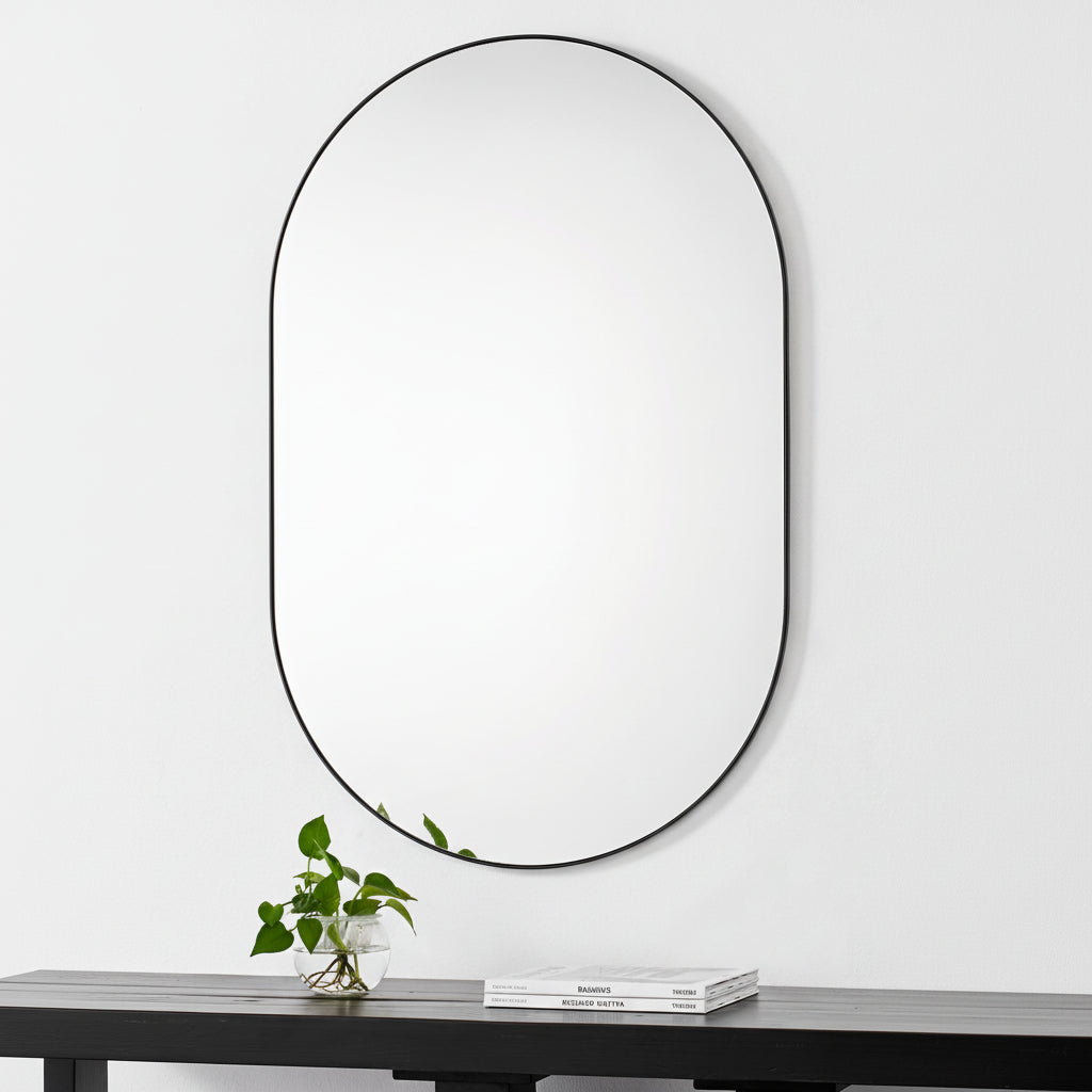 Renwil Beckah 40" Tall Oval Wall Mirror - Yellow