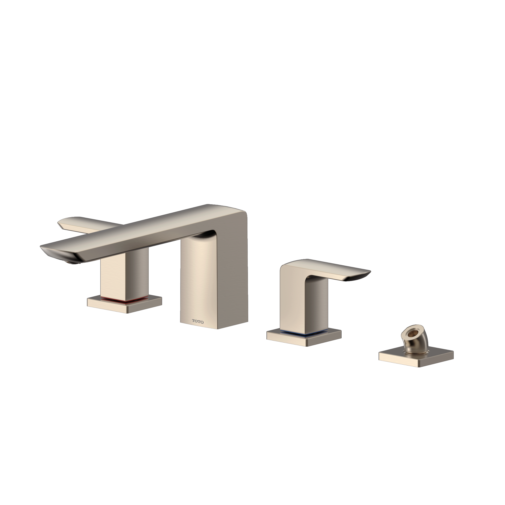 TOTO GR Two Handle Deck Mount Roman Tub Filler Trim with Handshower Outlet (Handshower Not Included)