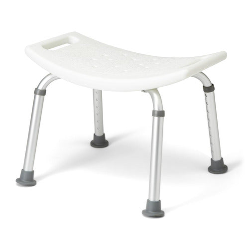 Medline Aluminum Bath Benches without Back,White, BENCH,BATH,NO BACK,ASSEMBLED,2EA/CS