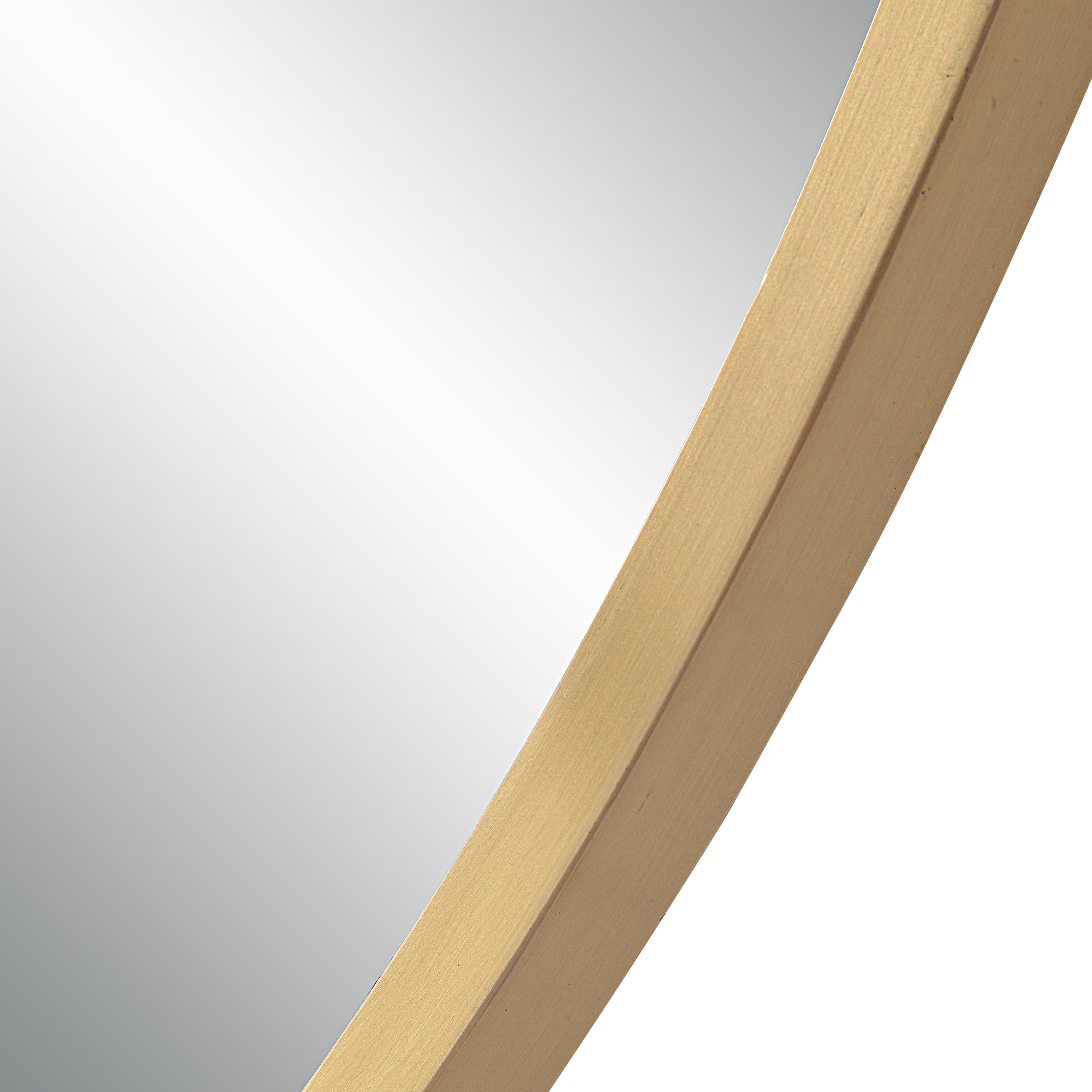 Renwil Camona 42" Tall Irregular Rectangular Oval Mirror - Satin Brass