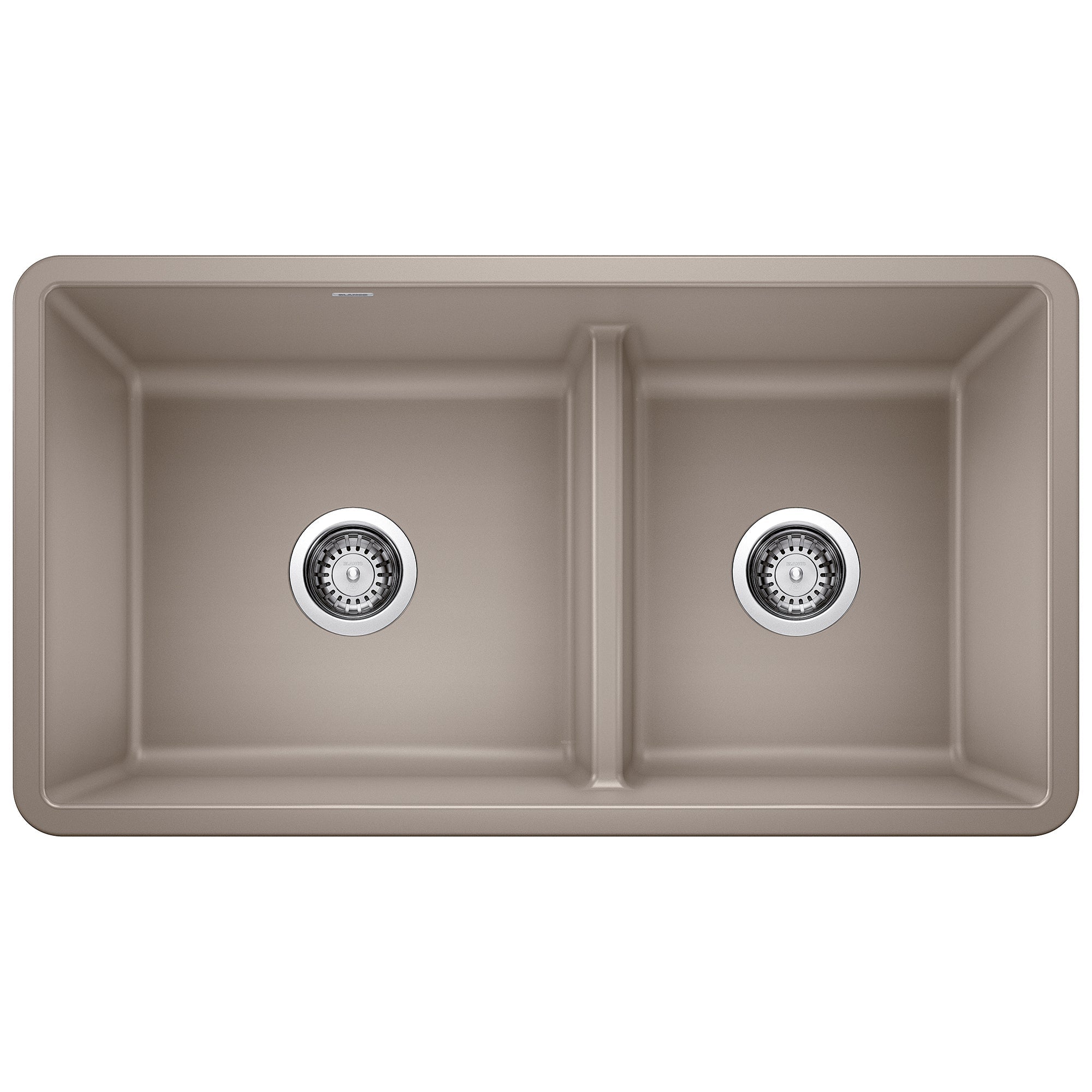Blanco Precis Silgranit 33" 60/40 Reversible Double Bowl Undermount Kitchen Sink with Low Divide