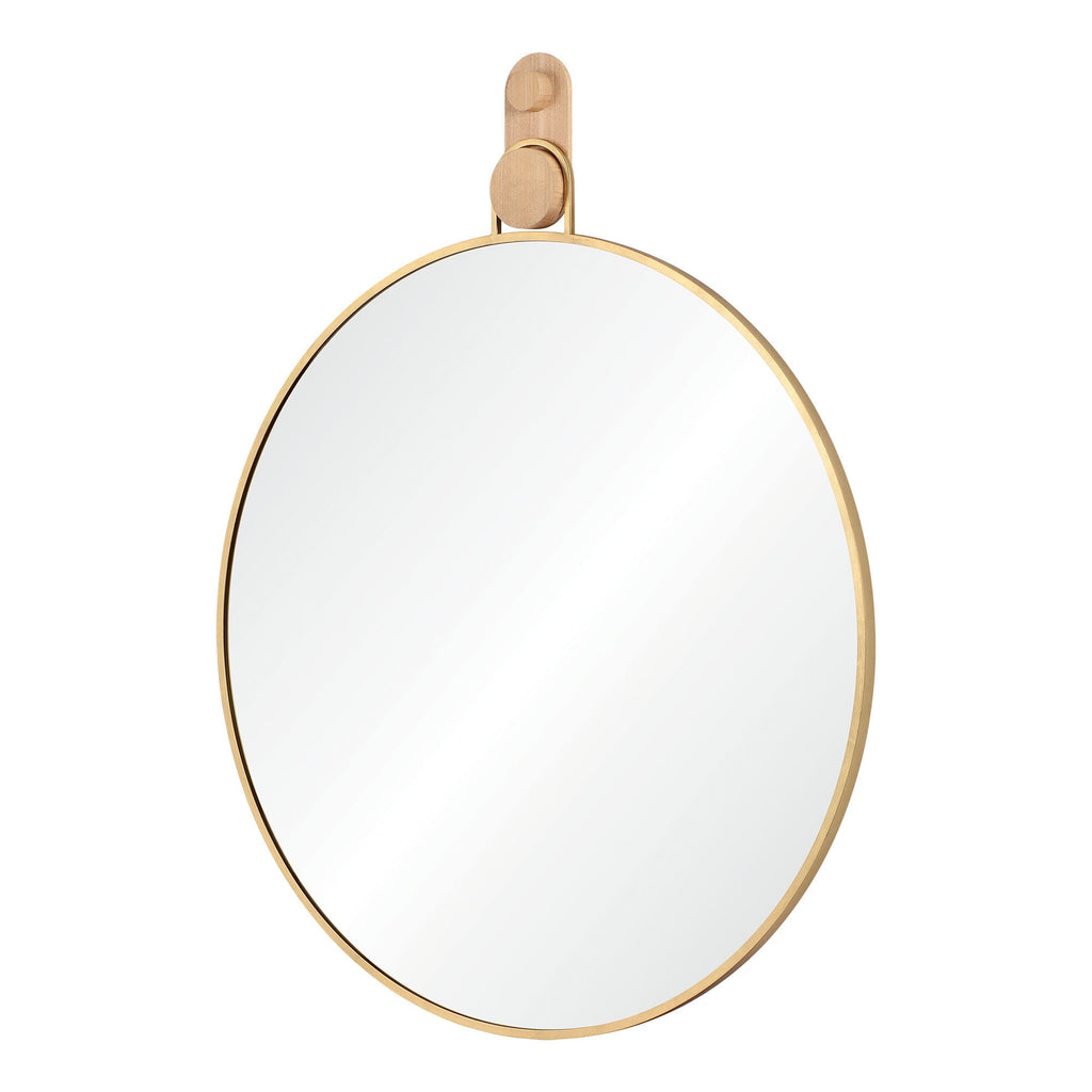 Renwil Kinsley 49" Tall Round Wall Mirror - Yellow