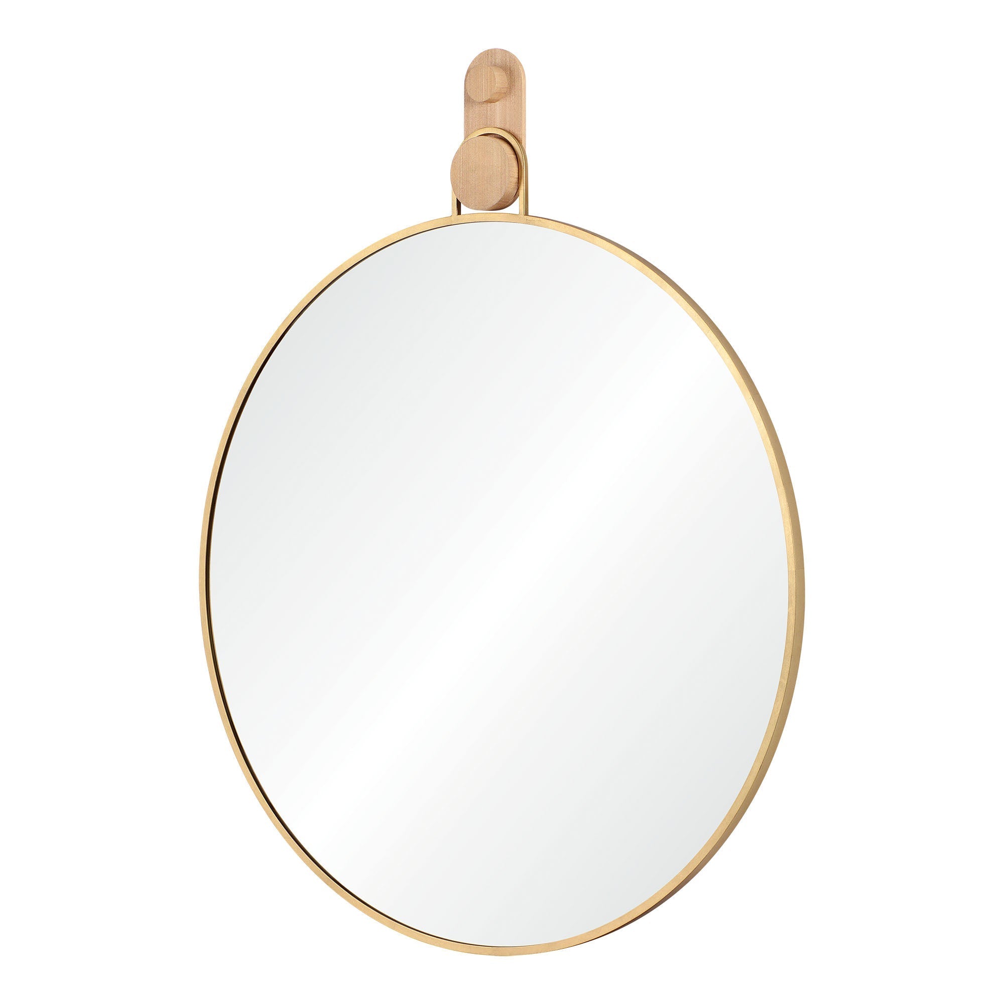 Renwil Kinsley 49" Tall Round Wall Mirror - Yellow