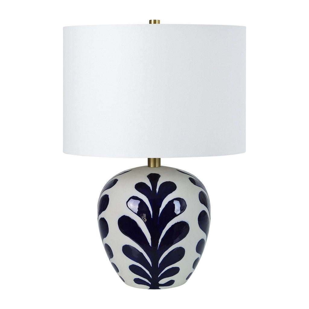 Renwil Darina 19.25" Length Table Lamp - Off-White And Navy