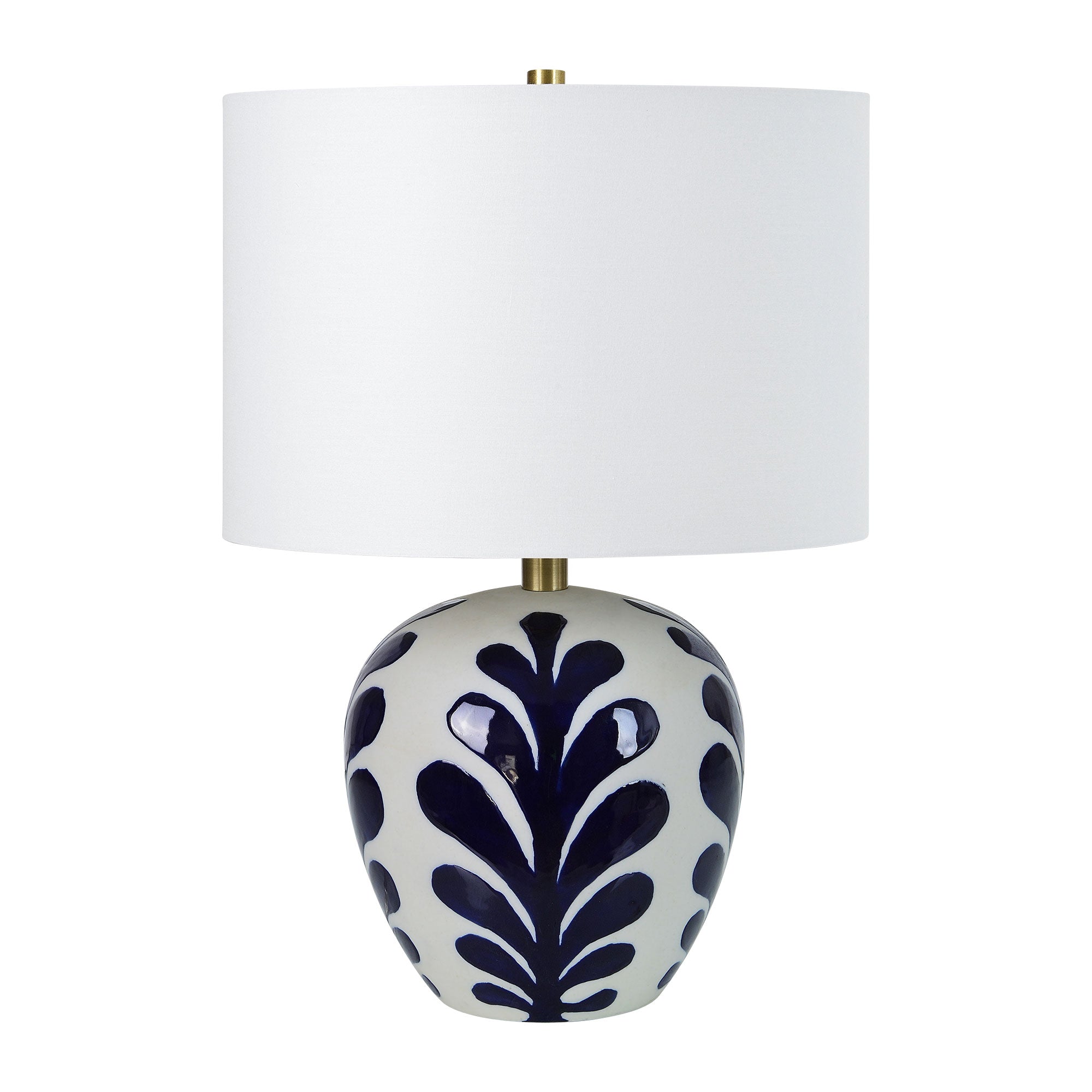 Renwil Darina 19.25" Length Table Lamp - Off-White And Navy