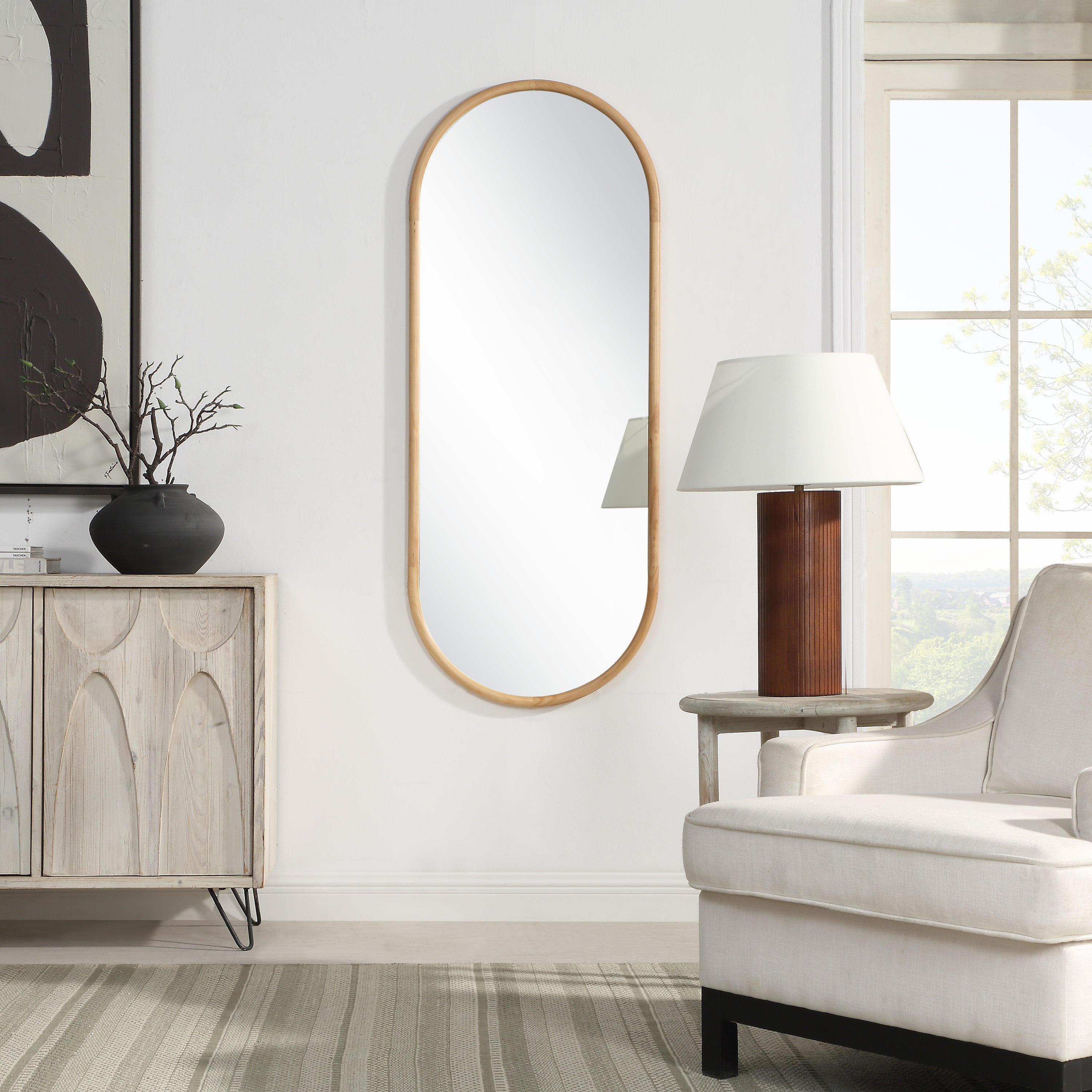 Renwil Pudino 60" H x 24" W Wall Mirror - Brown
