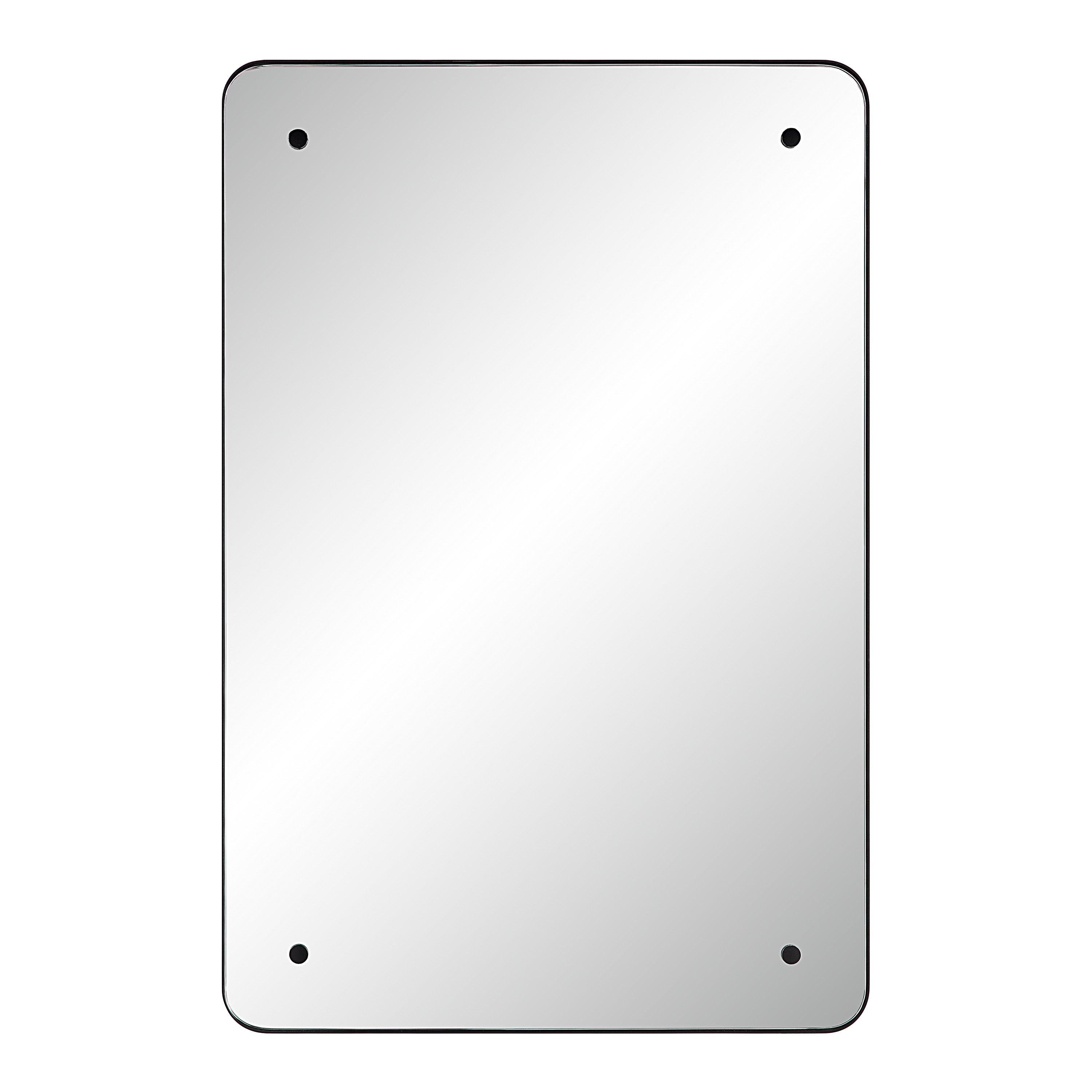 Renwil Aine 36" Tall Rectangular Mirror - Matte Black