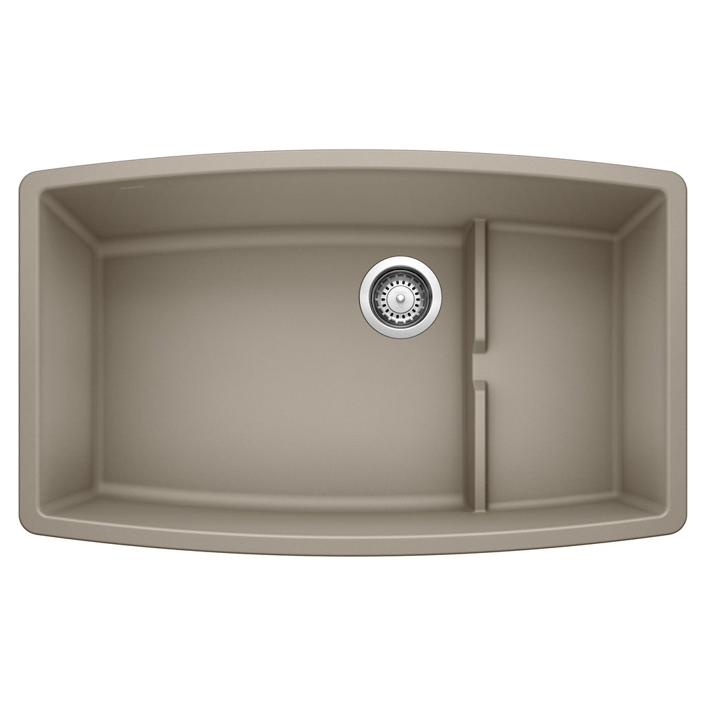 Blanco Performa Cascade Silgranit 32" Single Bowl Undermount Kitchen Sink with Colander