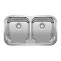 Blanco Essential 31" 50/50 Double Bowl Undermount Stainless Steel Kitchen Sink