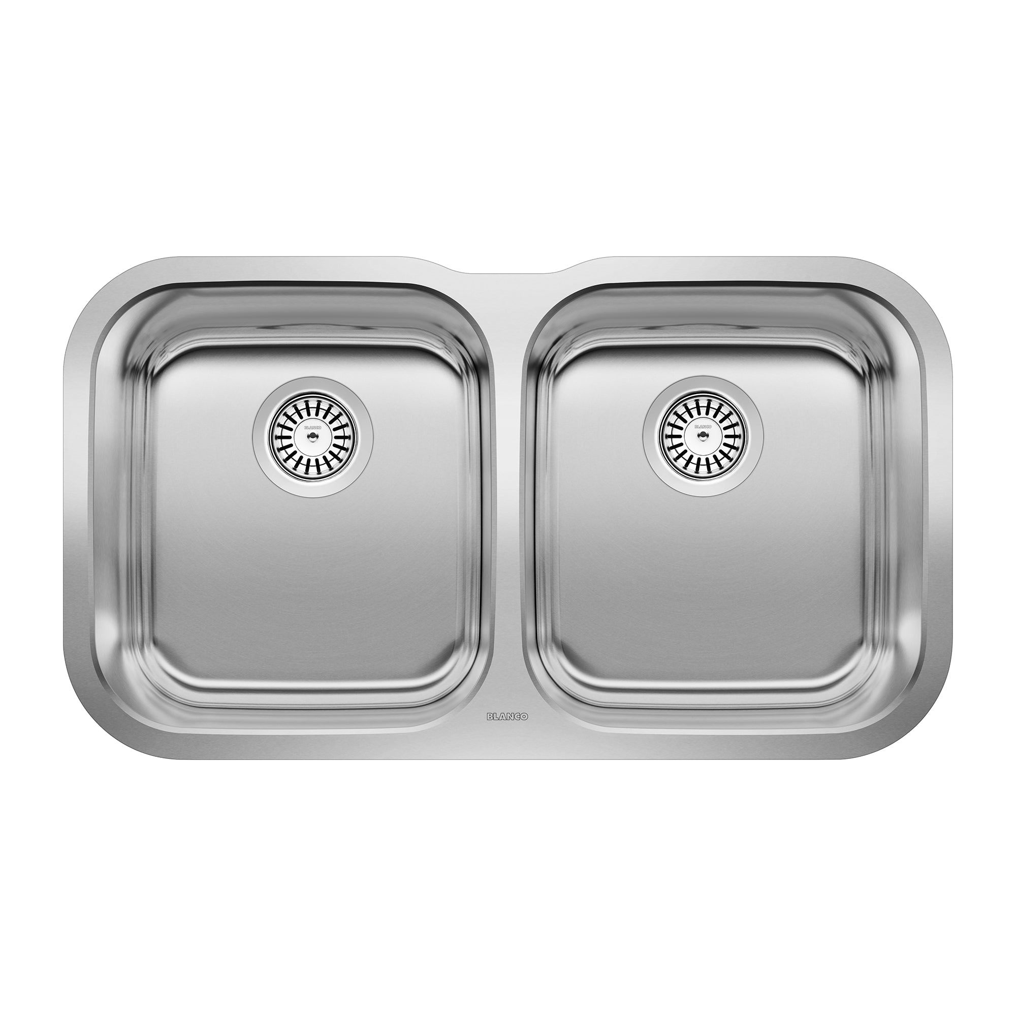 Blanco Essential 31" 50/50 Double Bowl Undermount Stainless Steel Kitchen Sink