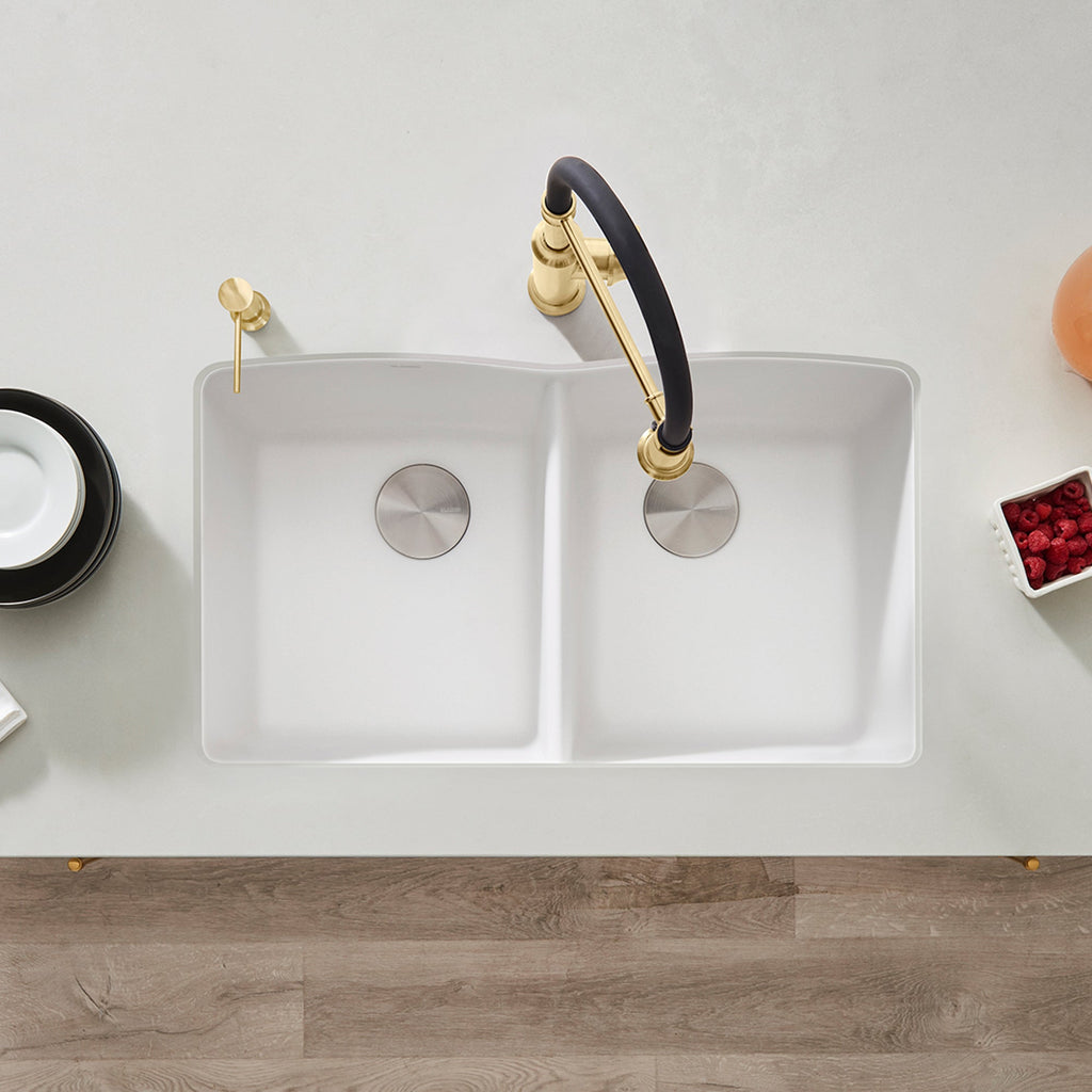 Blanco Diamond Silgranit 32" 50/50 Double Bowl Undermount Kitchen Sink