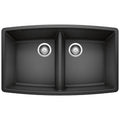 Blanco Performa Silgranit 33" 50/50 Double Bowl Undermount Kitchen Sink
