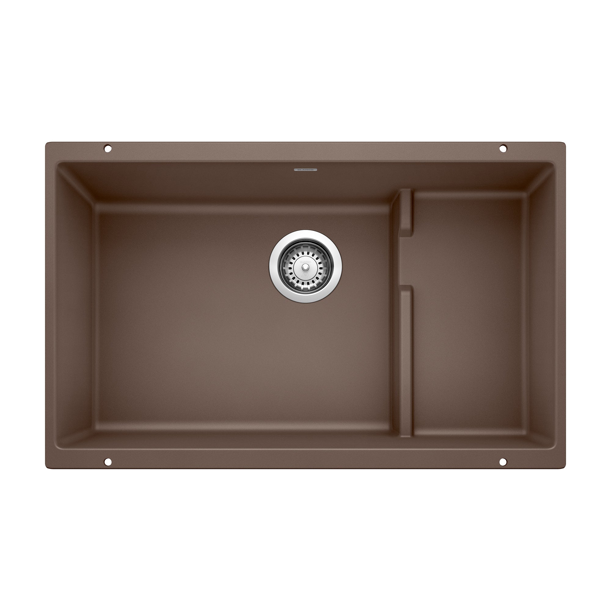 Blanco Precis Cascade Silgranit 29" Single Bowl Undermount Kitchen Sink with Colander