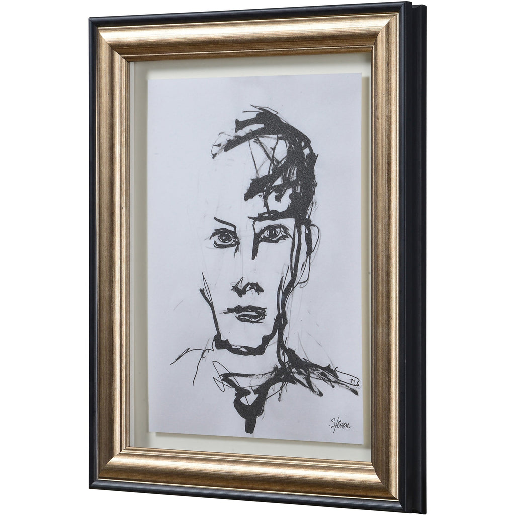 Renwil Studio Line - Sketch 4 Piece Wide Wall Art - Black