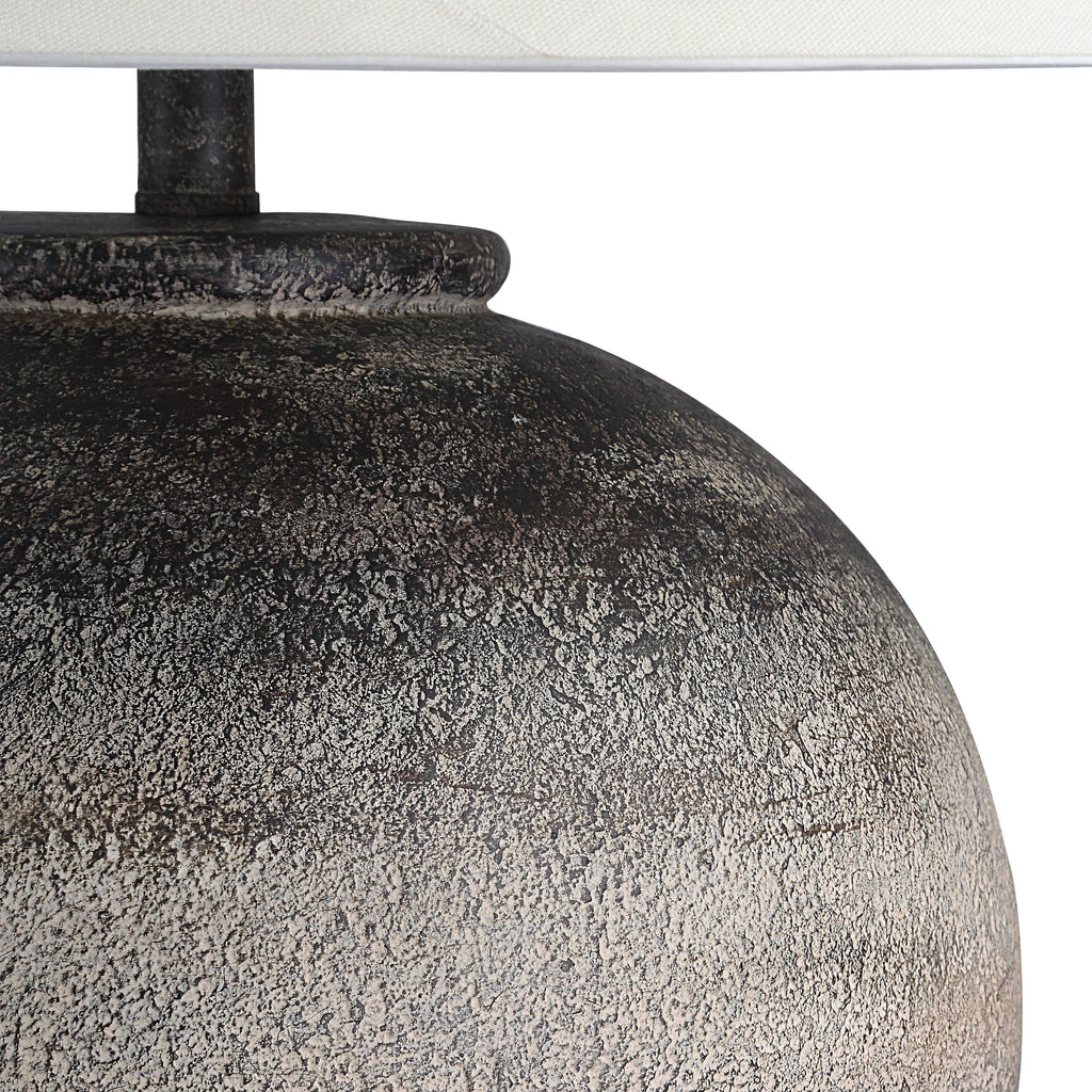 Everren Bronce 29" Height Table Lamp - Dark Brown & Beige