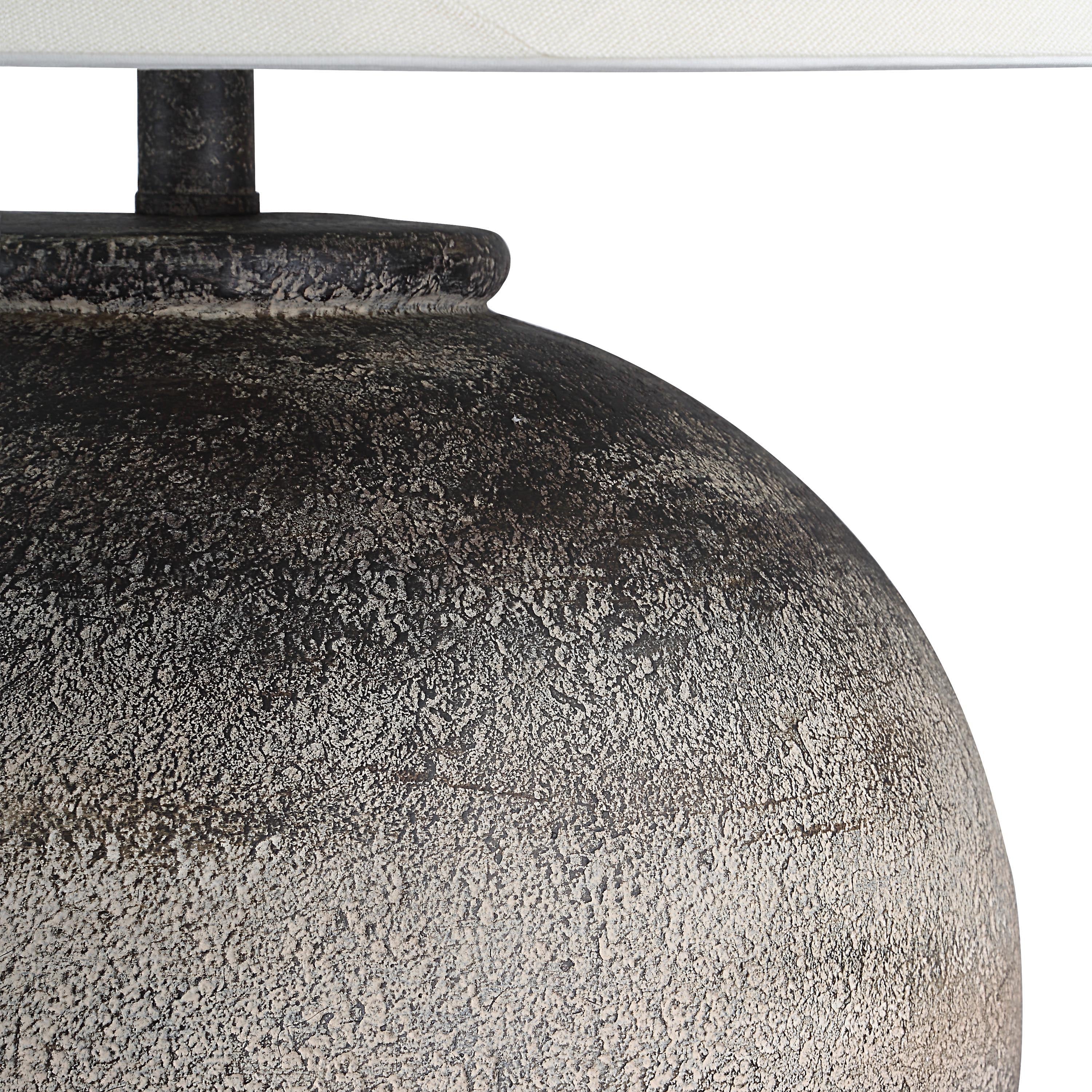 Everren Bronce 29" Height Table Lamp - Dark Brown & Beige