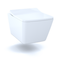 TOTO Sp Wall Hung Contemporary Square Shape Dual Flush 1.28 and 0.9 GPF Toilet with Cefiontect