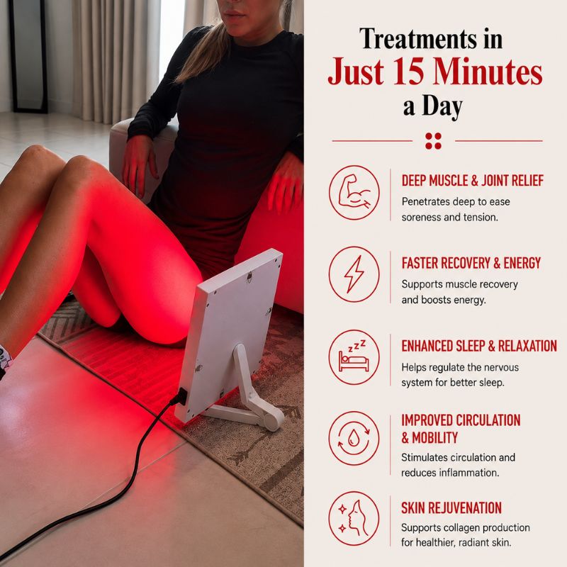Red Light Therapy Panel With Stand & Near-Infrared