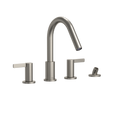 TOTO GF Two Lever Handle Deck Mount Roman Tub Filler Trim with Handshower Outlet (Handshower Not Included)
