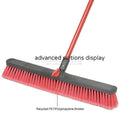 Libman Commercial Push Broom with Resin Block - 24 - Medium-Duty Bristles - Pkg Qty 4