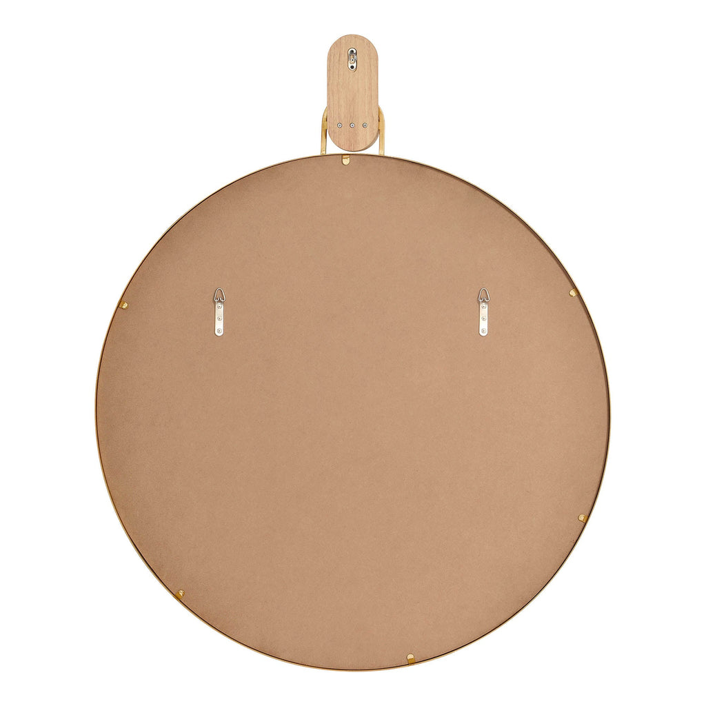 Renwil Kinsley 49" Tall Round Wall Mirror - Yellow