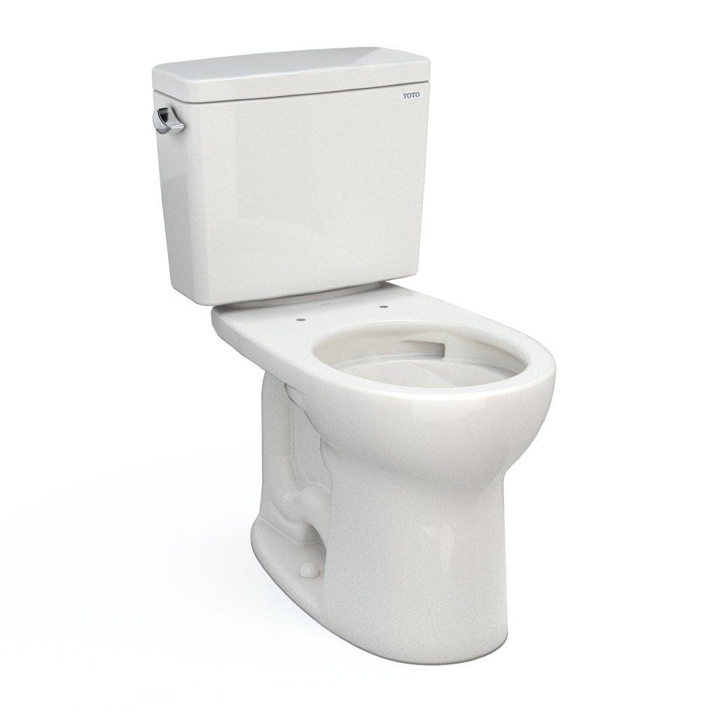 TOTO Drake Two Piece Round 1.6 GPF Universal Height Tornado Flush Toilet