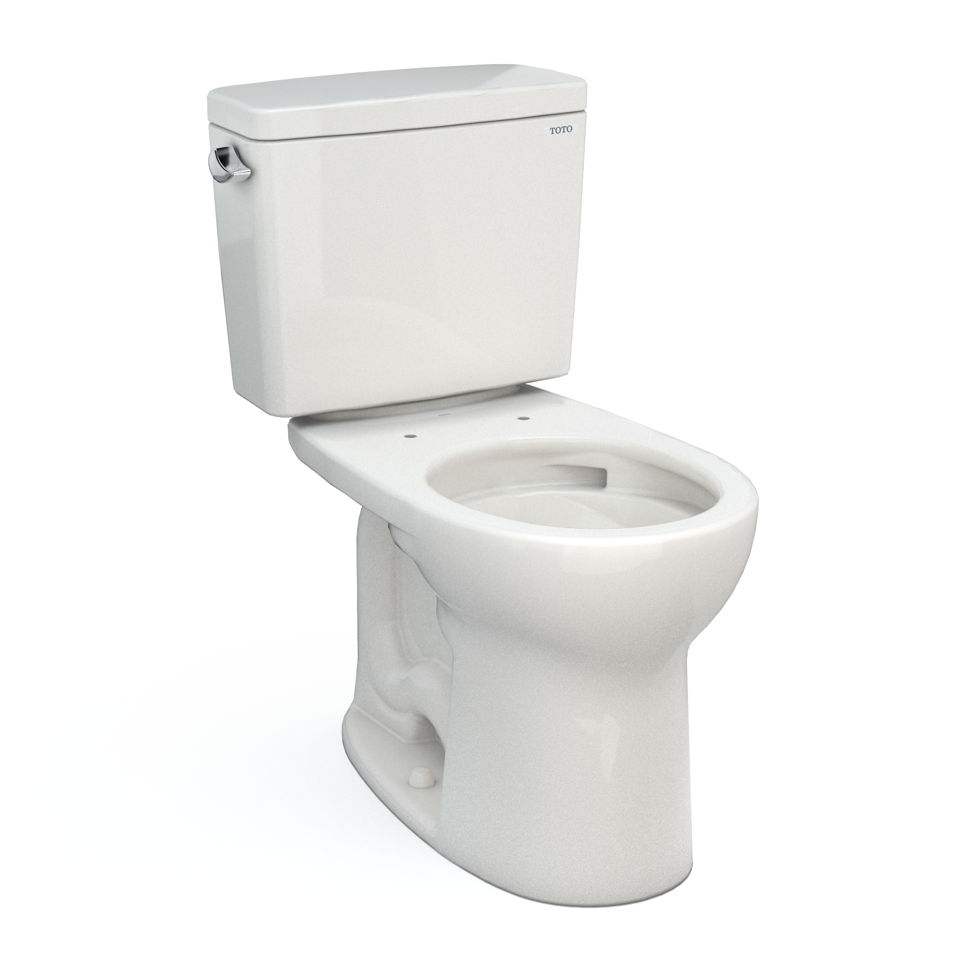 TOTO Drake Two Piece Round 1.6 GPF Universal Height Tornado Flush Toilet